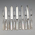 Late 19th Century British Antique Mother of Pearl Handle Tea Cutlery 5.5 Pair Christopher Johnson